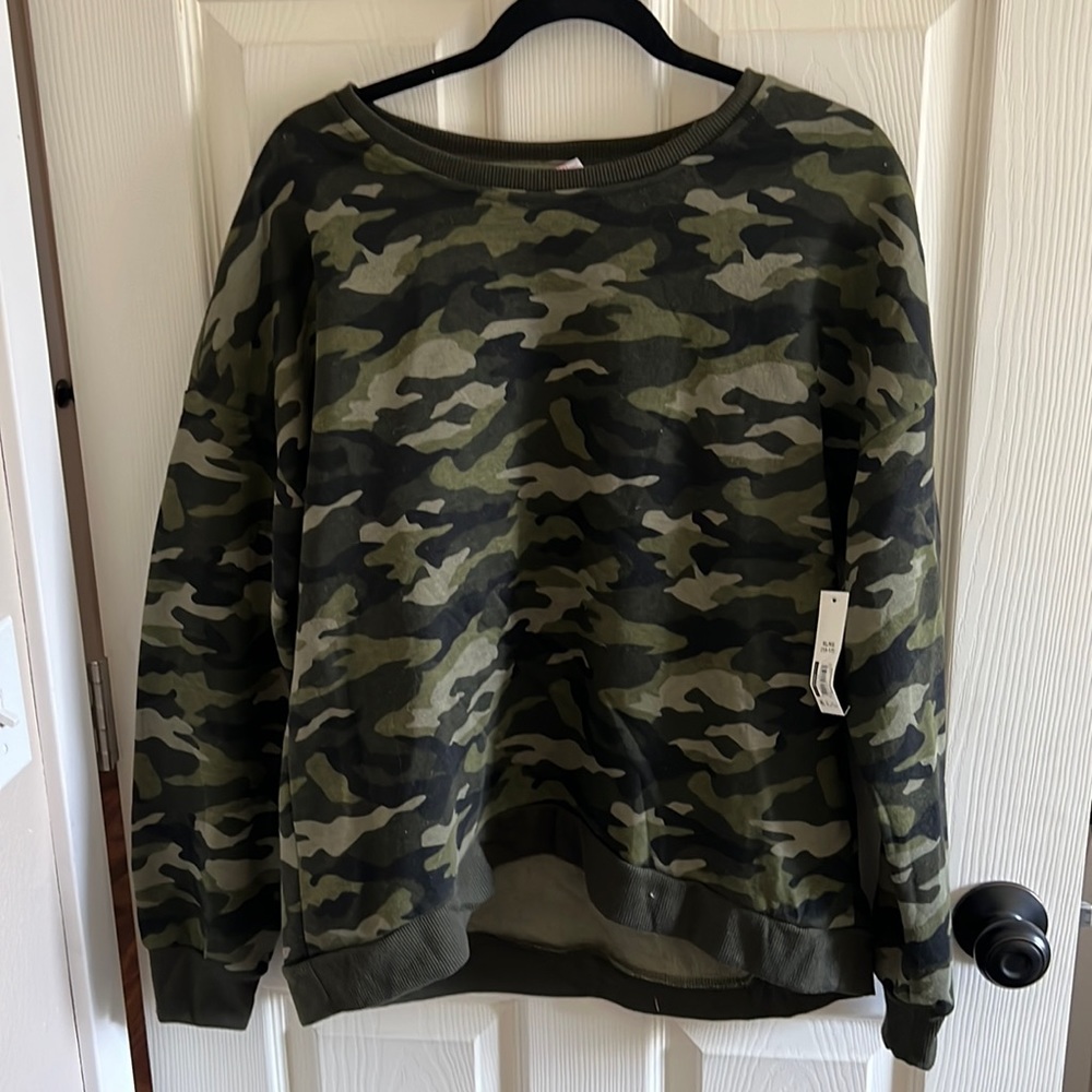 No Boundaries Camo Sweater
